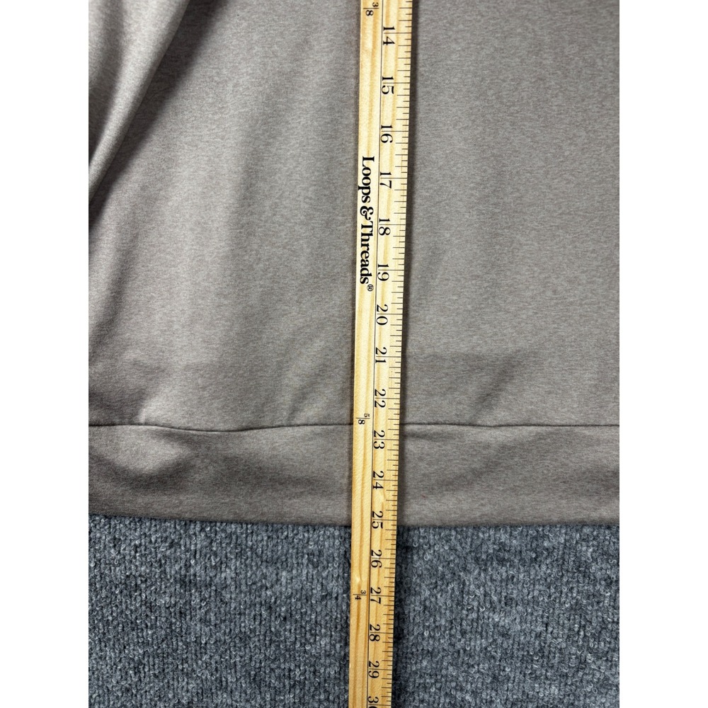 Quince Hoodie Mens XL Brown Sweatshirt Polyester Spandex Performance Gym Preppy - Picture 5 of 6
